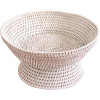 Suporte Rattan Branco 27cm